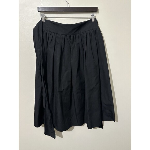 Kate Spade New York Skirt The Rules Linen Cotton Midi Tie Back Ruffle Womens 6 - Picture 1 of 8